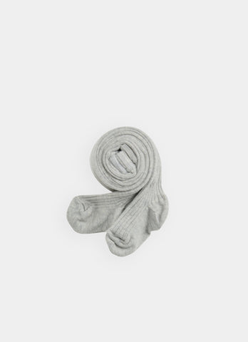 Belle Enfant Silver Marl Ribbed Tights