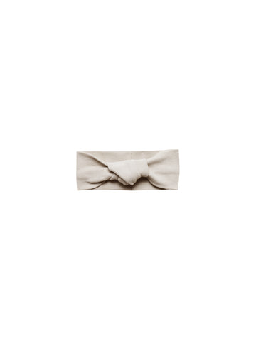 Quincy Mae Stone Ribbed Baby Turban
