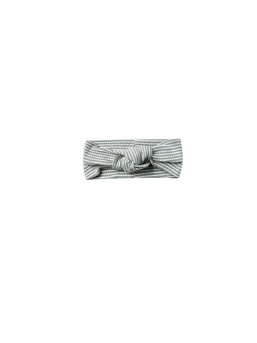 Quincy Mae Eucalyptus Stripe Ribbed Turban
