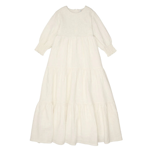 Coco Blanc Cream Smocked Robe