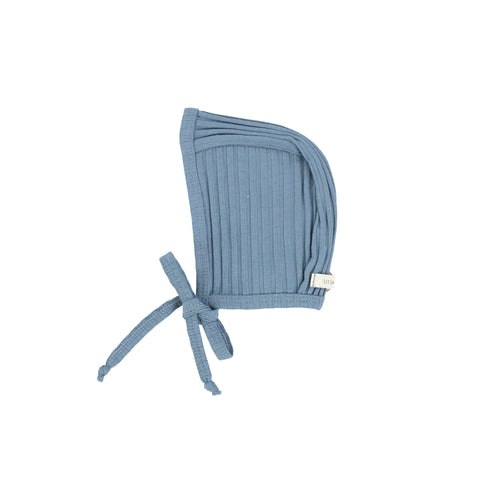 Lil Legs Very Blue Wide Rib Bonnet