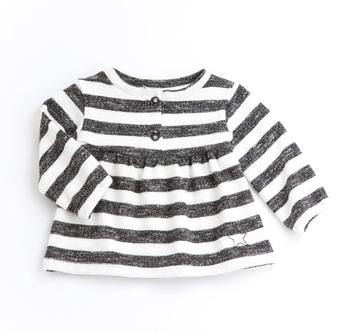 Tocoto Vintage Stripe Grey Tee