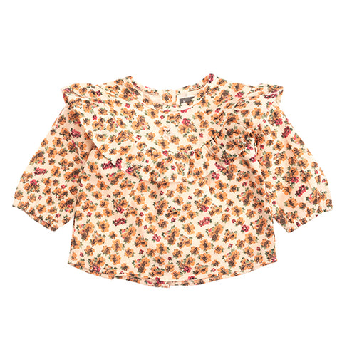 Tocoto Vintage Pink Floral Blouse & Bloomer Set