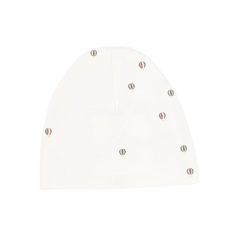 Lil Legs White Hot Air Balloon Printed Beanie