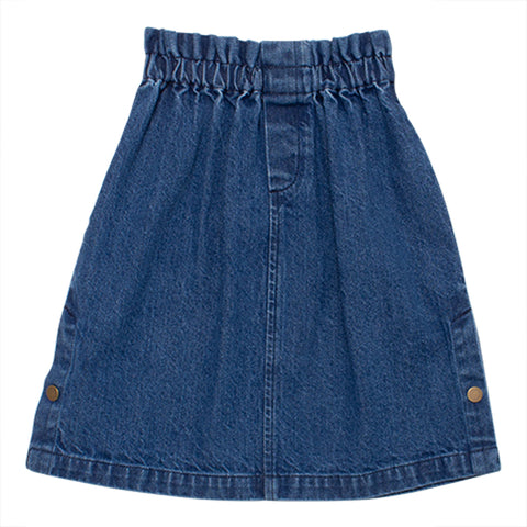 Wynken Indigo Long Line Snap Skirt