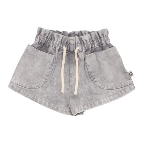 Wynken Ice Grey Denim Tatto Short