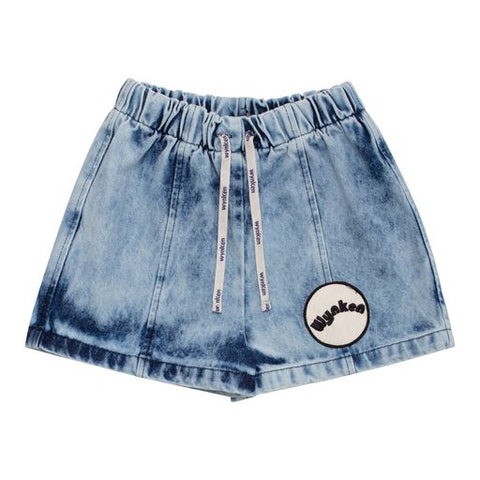 Wynken Mottle Blue Denim Drawcord Panel Short