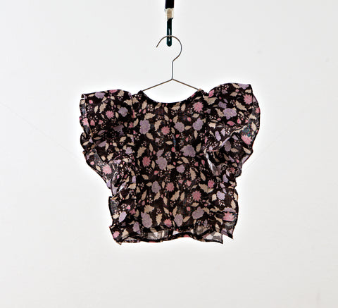 You and Me Black Floral Top