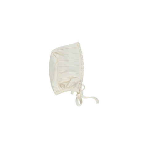Bebe Organic Natural Pointelle Bonnet