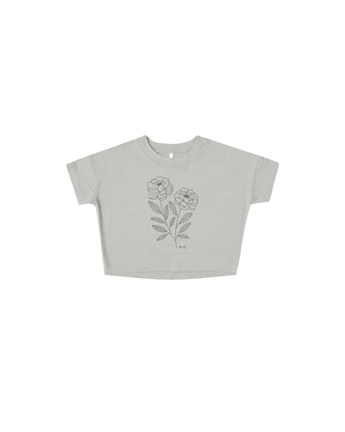 Rylee & Cru Blue Fog Peony Boxy Tee