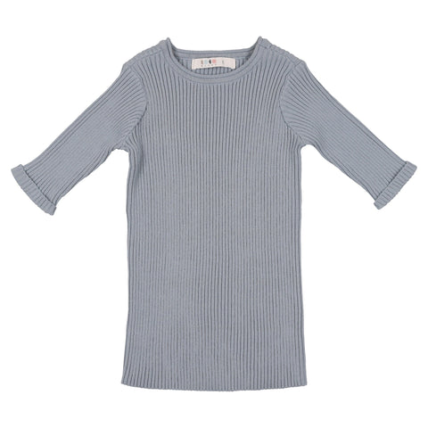Coco Blanc Ice Blue Three Quarter Sleeve Crewneck Henley