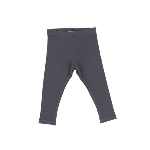 Lil Legs Charcoal Ribbed Leggings