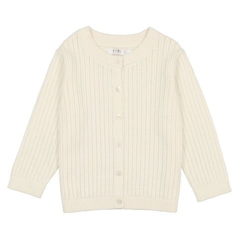 Coco Blanc Cream Pointelle Cardigan