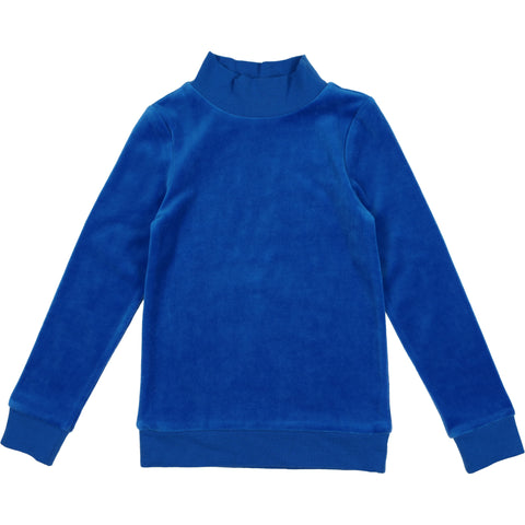 Coco Blanc Cobalt Blue Velour Sweatshirt