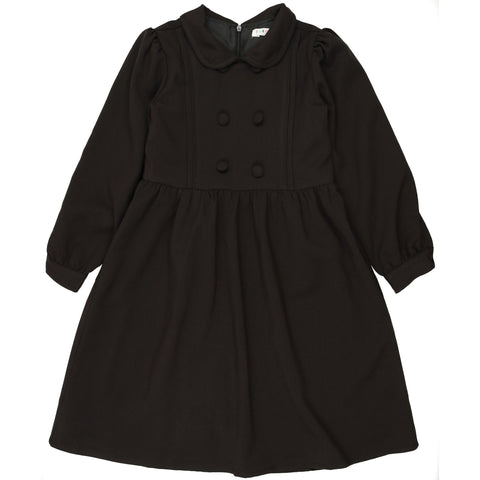 Coco Blanc Black Wool Peter Pan Dress