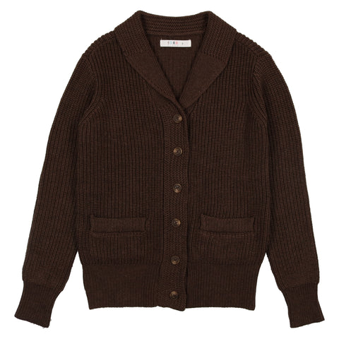 Coco Blanc Mocha Shawl Collar Cardigan