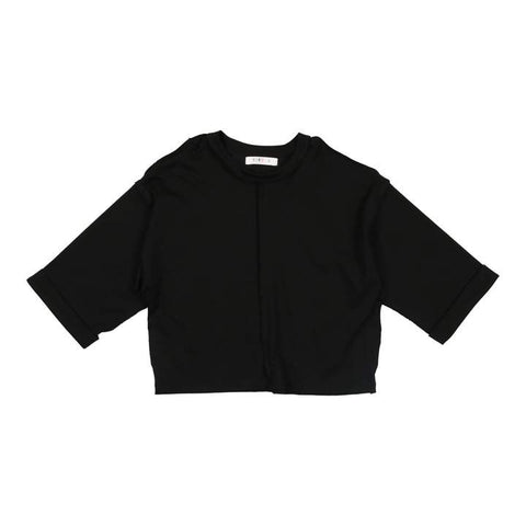 Coco Blanc Black 3/4 Sleeve Cotton Tee