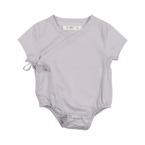 Coco Blanc Light Grey Romper With Tie