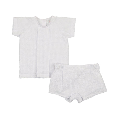 Coco Blanc White Seersucker Set