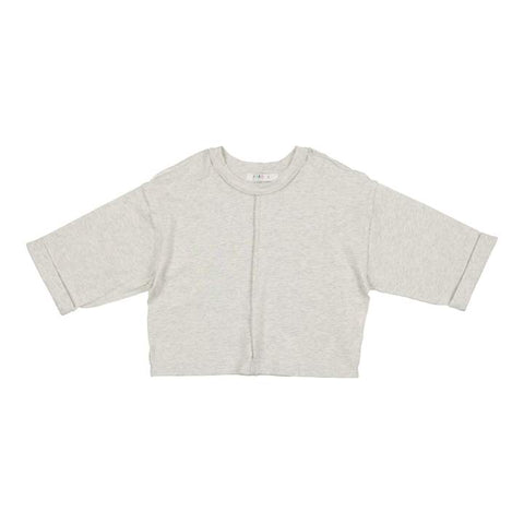 Coco Blanc Marl Grey 3/4 Sleeve Cotton Tee