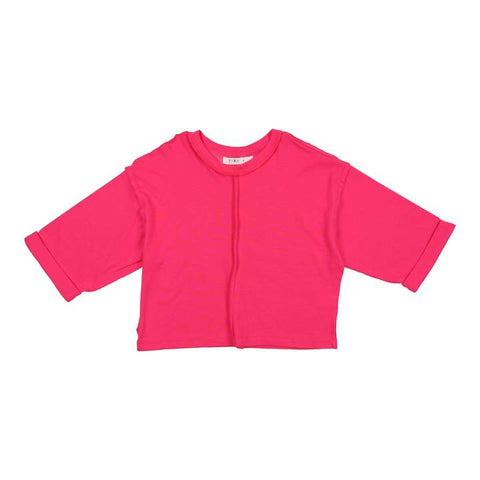 Coco Blanc Hot Pink 3/4 Sleeve Cotton Tee
