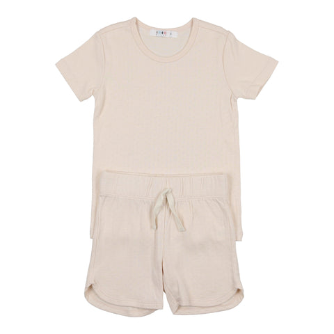 Coco Blanc Powdered Mauve Pointelle Short Pajamas