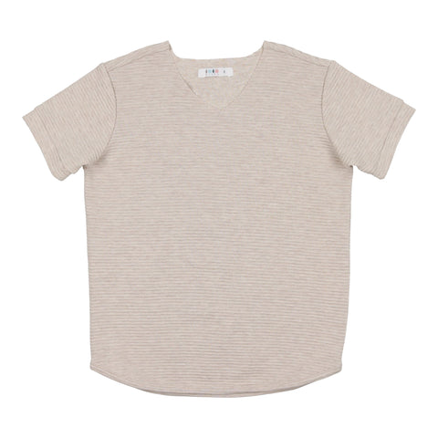 Coco Blanc Flaxy Oat Ribbed Boys Tee