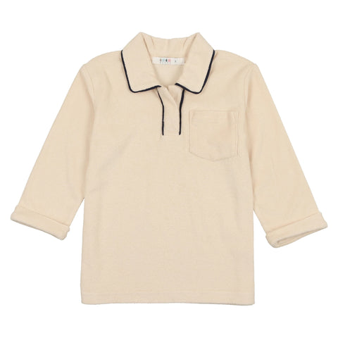 Coco Blanc Cream Terry Girl Tee