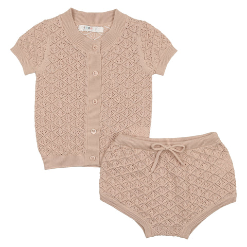 Coco Blanc Mauve Pointelle Bloomer Set