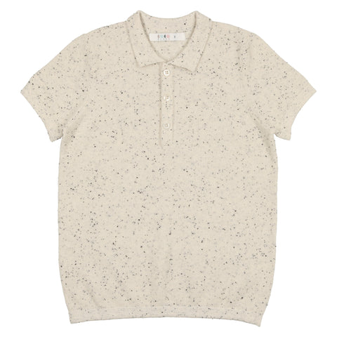 Coco Blanc Cream Speckled Knit Polo