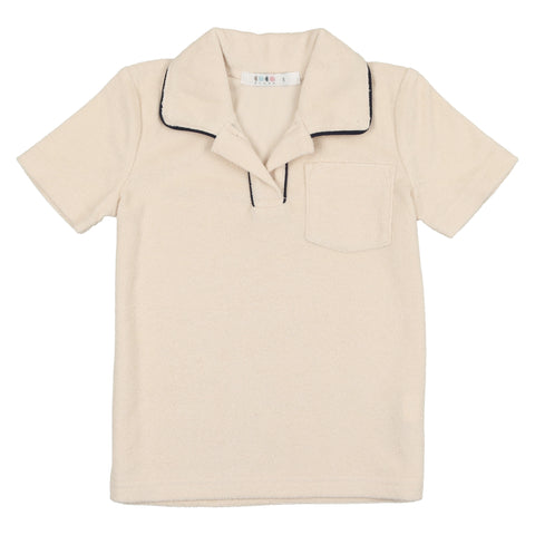 Coco Blanc Cream Terry Boys Tee