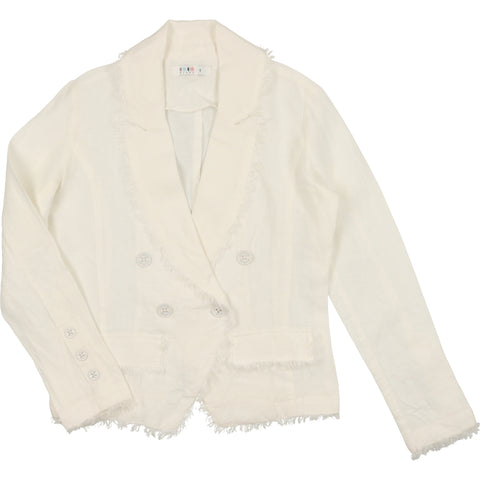Coco Blanc Cream Linen Blazer