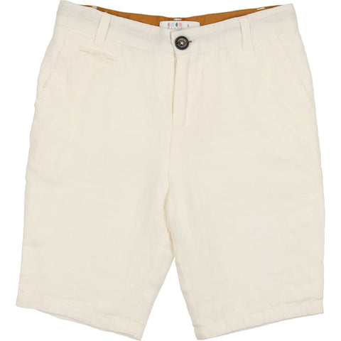 Coco Blanc Cream Linen Shorts
