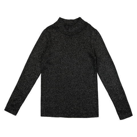 Coco Blanc Black Lurex Turtleneck