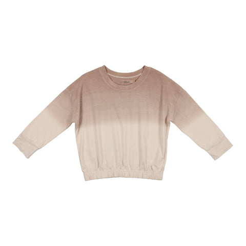Urbani Taupe & White Ombre Elastic Bottom Tee