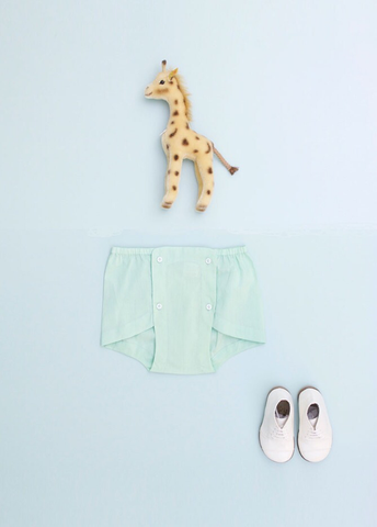 Flora and Henri Four Button Bloomer Mint Green
