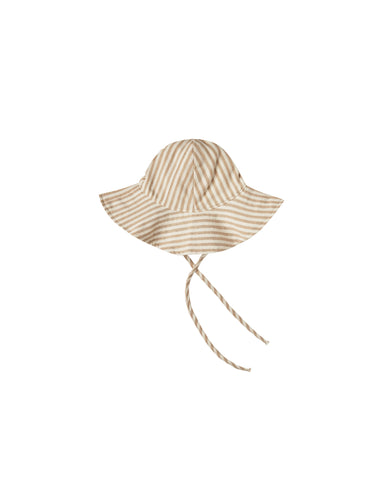 Rylee & Cru Almond Striped Floppy Hat