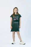 Andorine Black Printed T-Shirt Dress