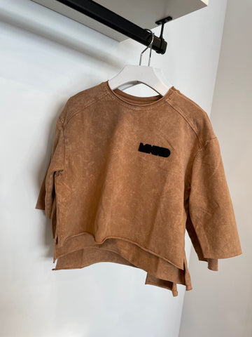 Mini Kid Vintage Camel Longsleeve T-shirt