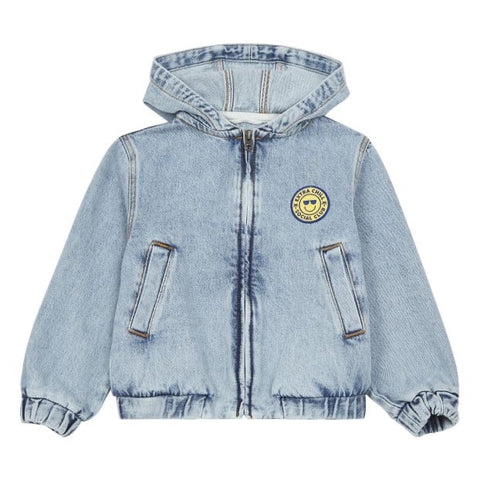 Hundred Pieces Embroidered Denim Stonewashed Jacket