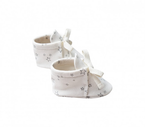 Quincy Mae Ivory Stars Baby Booties