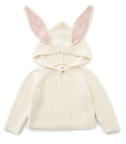 Oeuf White Bunny Hoodie