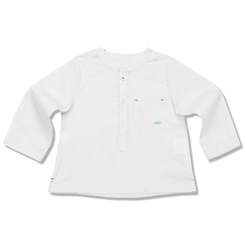 Marie Chantal Grandad Shirt Dot Print