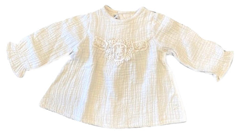 Tocoto Vintage Off White Embroidered Blouse