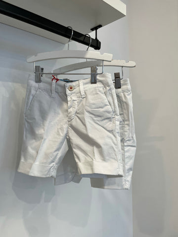Nupkeet White Bermuda Shorts