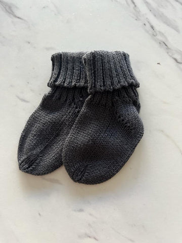 Pequeno Tocon Carbon Grey Knit Sock Booties