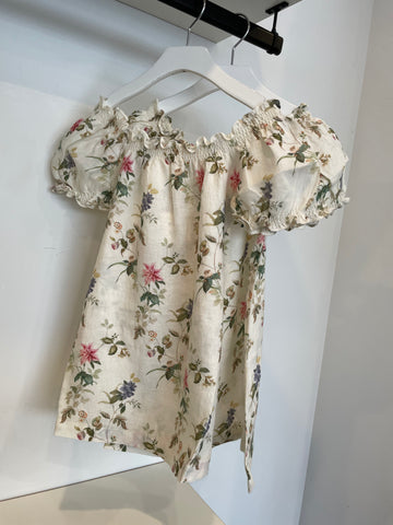 Babe & Tess Bloom Print Mini Dress