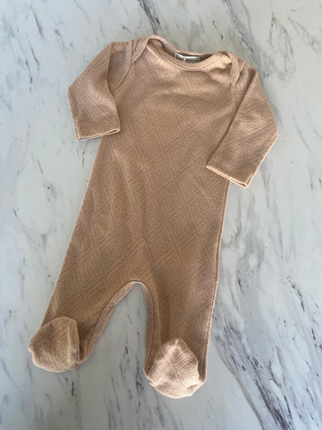 Bebe Organic Blush Pointelle Footed Onesie
