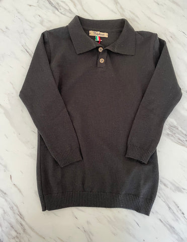 Nupkeet Black Knit Polo