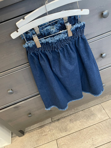 Babe & Tess Blue Denim Long Skirt